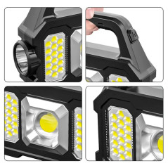 ZD103 Uppladdningsbar ficklampa med powerbank och solcellspanel