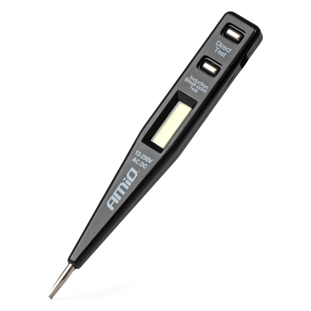 Testare spänningsprovare 12-250v med LCD-display amio-03122 Testare spänningsprovare 12-250v med LCD-display amio-03122