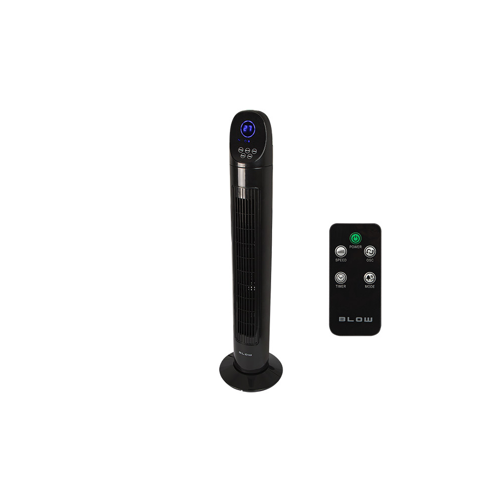 44-075- Kolumnfläkt 90w lcd + fjärrkontroll svart 44-075- Kolumnfläkt 90w lcd + fjärrkontroll svart