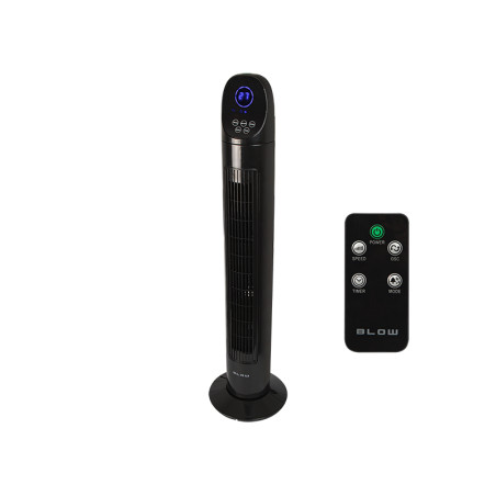 44-075- Kolumnfläkt 90w lcd + fjärrkontroll svart