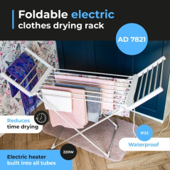 AD 7821 Hopfällbar elektrisk klädtork
