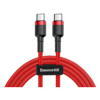 BASEUS USB-C - USB-C-kabel 2,0m Cafule PD 2.0 QC 3.0 60W (CATKLF-H09) Röd