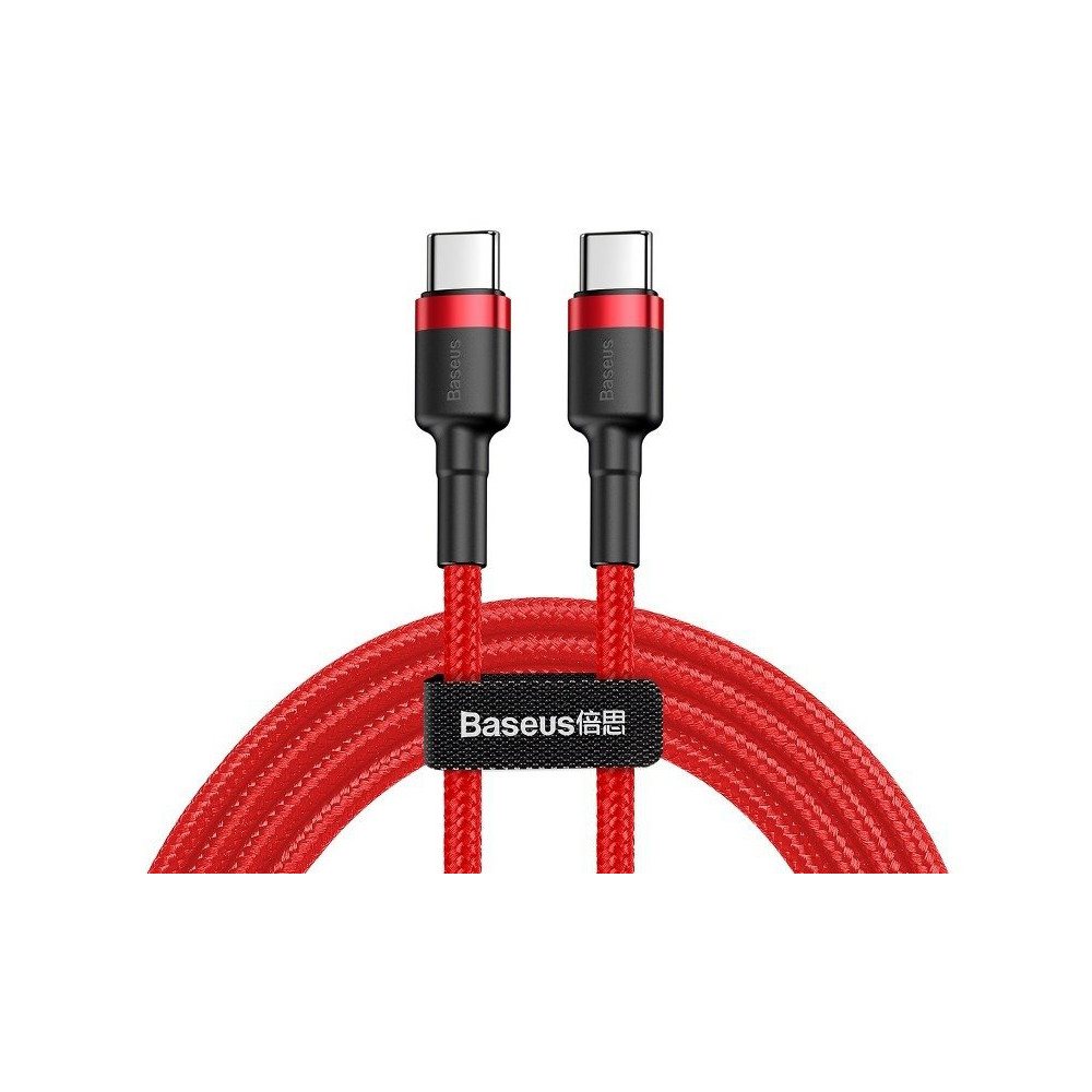 BASEUS USB-C - USB-C-kabel 2,0m Cafule PD 2.0 QC 3.0 60W (CATKLF-H09) Röd BASEUS USB-C - USB-C-kabel 2,0m Cafule PD 2.0 QC 3.0 60W (CATKLF-H09) Röd