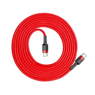 BASEUS USB-C - USB-C-kabel 2,0m Cafule PD 2.0 QC 3.0 60W (CATKLF-H09) Röd