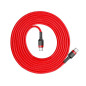 BASEUS USB-C - USB-C-kabel 2,0m Cafule PD 2.0 QC 3.0 60W (CATKLF-H09) Röd