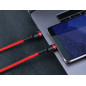 BASEUS USB-C - USB-C-kabel 2,0m Cafule PD 2.0 QC 3.0 60W (CATKLF-H09) Röd