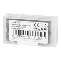85-614- Batteri 18650 li-ion lg 2850 10a 2st 3,6v + låda för två batterier