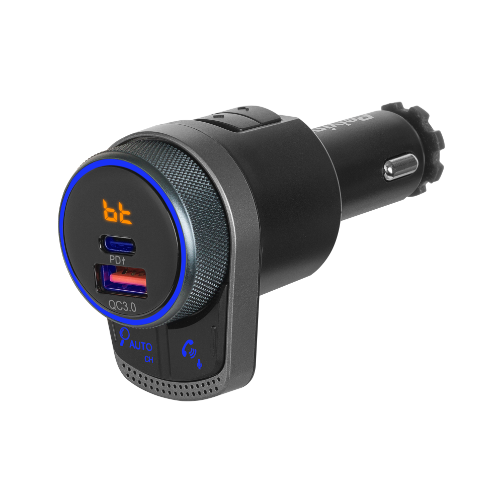 Transmiter samochodowy FM z funkcją bluetooth.