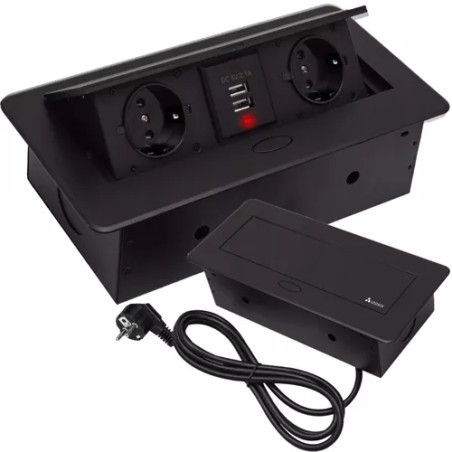 Dolt USB-uttag dolt i bänkskivan - dubbel Izoxis 21446