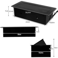 Dolt USB-uttag dolt i bänkskivan - dubbel Izoxis 21446