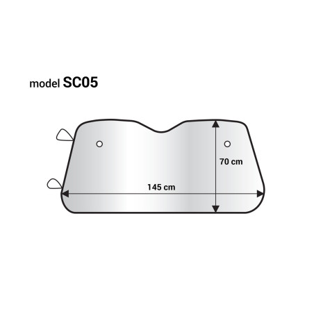 Skydd för vindrutan 140x70 cm solskydd anti-reflekterande amio-01535