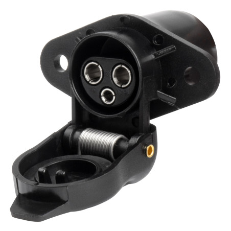 Eluttag med 3-stiftig kontakt, 3-stiftig anslutning amio-03212