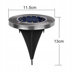 Solcellslampa för trädgårdsinfart LED Maclean IP44, 12 LED SMD, 4000K, Ni-MH 600 mAh, 0,7W, MCE318 | HandlaSmidigt.se