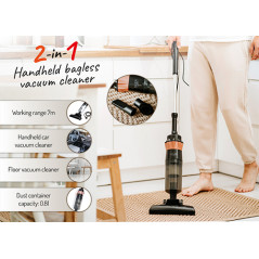 AD 7049 Vertikal dammsugare - påsefri 2 i 1