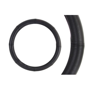 Skydd i läder för ratt på bilen med en diameter på 39-41 cm, artikelnummer amio-01767.