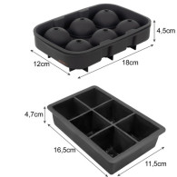 Silikonform 2-i-1 - kuber + bollar Ruhhy 21270