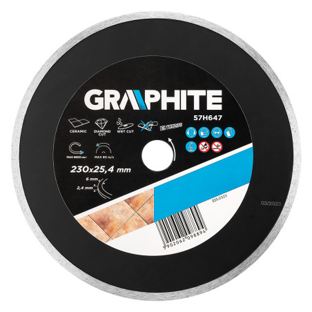 Diamantskiva 230 x 25,4 mm, hel till 59G891 | HandlaSmidigt.se