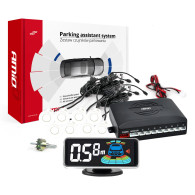Parkeringssensorer med vit LED 3D-backning fram och bak amio-03194