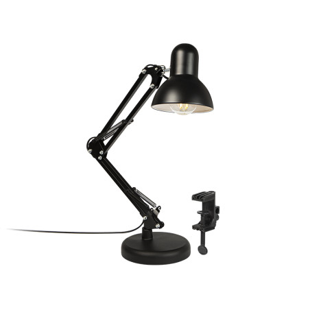 44-149- Skrivbordslampa lb-09 ritbord 2-i-1 e27 svart