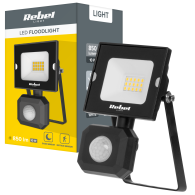 LED-strålkastare 10W med rörelse- och skymningssensor, 4000K, 230V