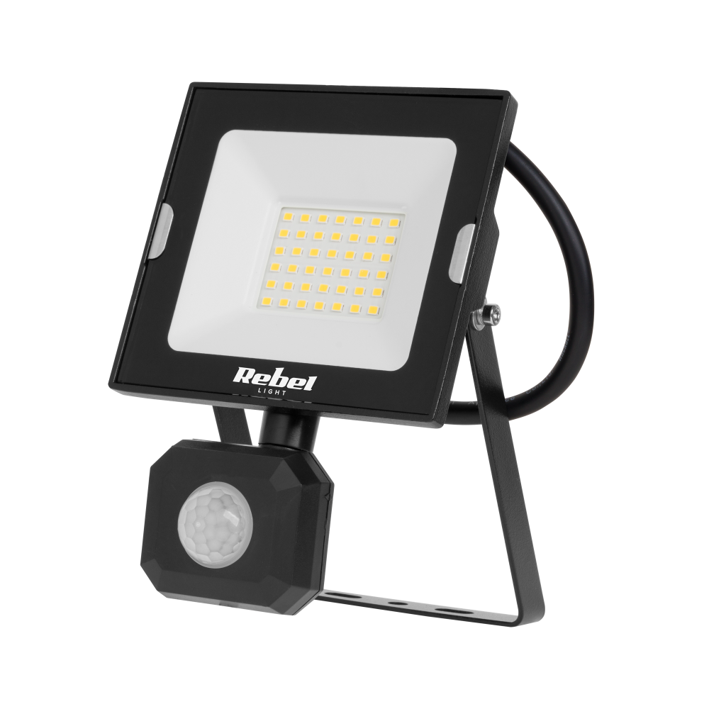Reflektor LED 30W z sensorem ruchu i zmierzchu, 4000K, 230V Reflektor LED 30W z sensorem ruchu i zmierzchu, 4000K, 230V