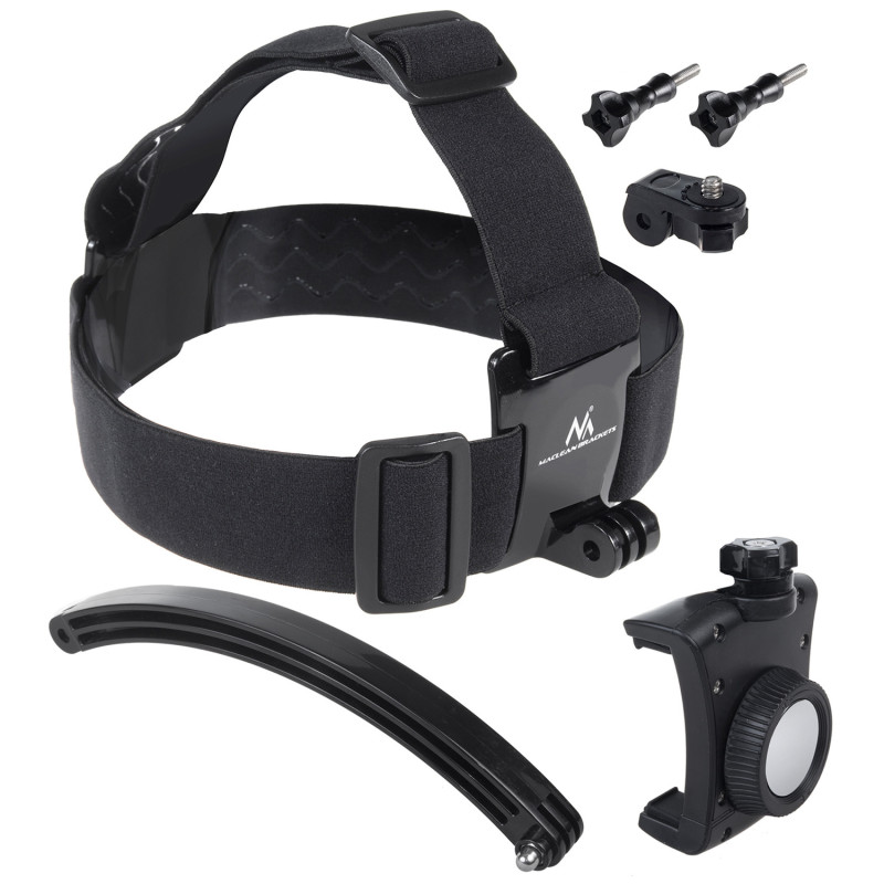 Sportigt huvudband Maclean, roterbart, för telefon, kamera, GoPro-kamera och andra enheter, universellt med rem, MC-447.