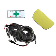 Bilskärmen LCD 9 tum AHD 4-stift med inspelningsfunktion 12V 24V och 4 AHD-kameror