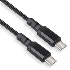 Kabel 2 x USB-C 15W Maclean, stöd för QC 3.0, dataöverföring, 3A, svart, längd 1m, MCE493 | HandlaSmidigt.se