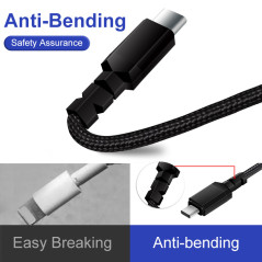 Kabel 2 x USB-C 15W Maclean, stöd för QC 3.0, dataöverföring, 3A, svart, längd 1m, MCE493 | HandlaSmidigt.se