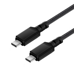 Kabel 2 x USB-C 15W Maclean, stöd för QC 3.0, dataöverföring, 3A, svart, längd 1m, MCE493 | HandlaSmidigt.se