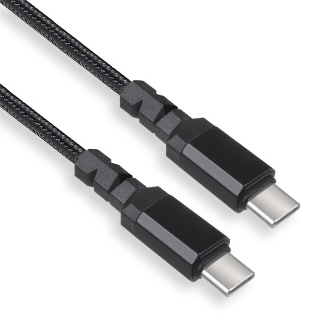 Kabel 2 x USB-C 15W Maclean, som stöder QC 3.0, dataöverföring, 3A, svart, längd 2m, MCE494 | HandlaSmidigt.se
