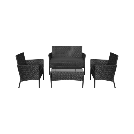 Trädgårdsmöbelset TEESA ROSE svart