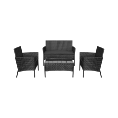 Trädgårdsmöbelset TEESA ROSE svart