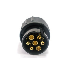 Kontaktdon för dragkrokens släpvagnsplugg i plast, 7-stiftig, artikelnummer amio-01256.