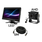 Bilskärmsmonitor 7 tum 12/24V med 10 meters kabel och backkamera 4-pin AHD-set