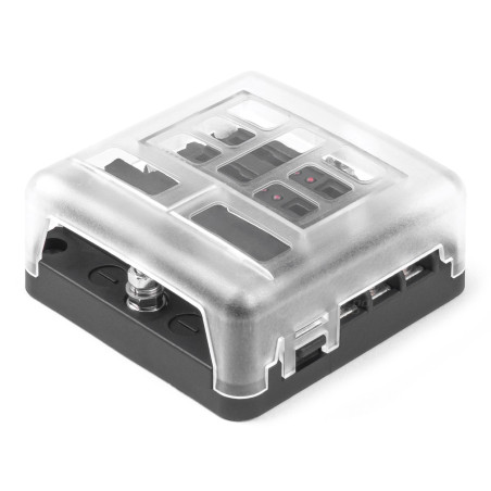 Säkringsbox med negativ skena med 6 uttag amio-03038