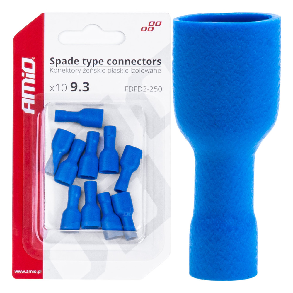 Isolerade platta honkontakter 6,6 mm amio-03068