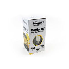 Avgasröret slutstykke rostfritt stål mt 005 krom amio-01305