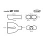 Avgasrörets slutdel i rostfritt stål MT 010 krom AMIO-01310