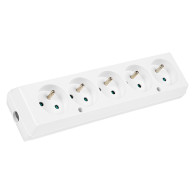 98-106- Gniazdo gn-570 5gn z uziemieniem białe`