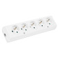 98-106- Uttag gn-570 5gn med jordning vit