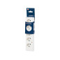 98-106- Uttag gn-570 5gn med jordning vit