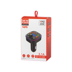 74-170- FM-sändare med Bluetooth 5.0 + QC3.0 + PD 20W