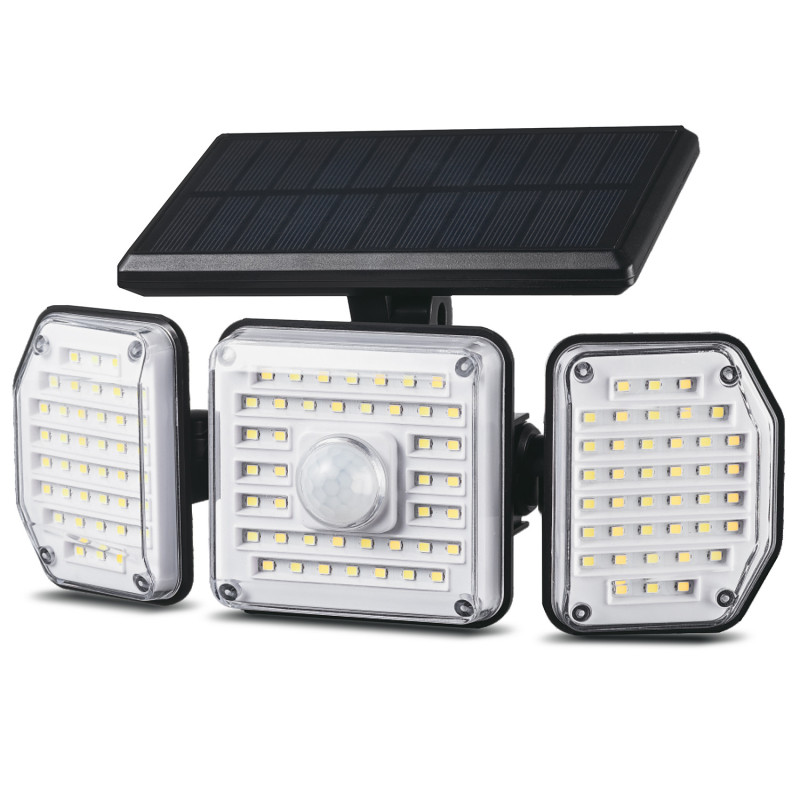Solcellslampa LED med rörelsesensor Maclean IP65, 4W, 320lm, 4000K, Li-ion 1200 mAh, 3 lägen MCE615