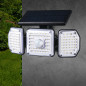 Solcellslampa LED med rörelsesensor Maclean IP65, 4W, 320lm, 4000K, Li-ion 1200 mAh, 3 lägen MCE615