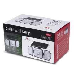 Solcellslampa LED med rörelsesensor Maclean IP65, 4W, 320lm, 4000K, Li-ion 1200 mAh, 3 lägen MCE615 | HandlaSmidigt.se