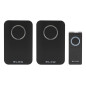 17-104- Trådlös ringklocka dpb-12 svart med två mottagare