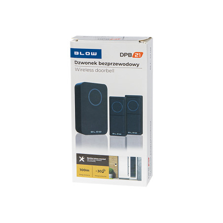 17-105- Trådlös ringklocka dpb-21 svart