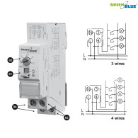 GB114 45780 Automat schodowy na szynę  DIN regulacja 30s-10m max 2300W