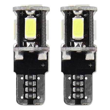 LED-lampor Canbus 5SMD 5730 T10 W5W vit amio-01628